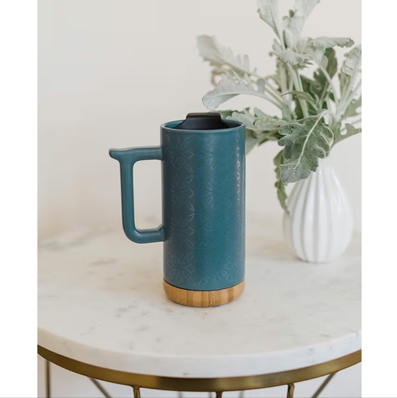 RARE Ello Aspen Turquoise Ceramic Travel Mug - Picture 5 of 5